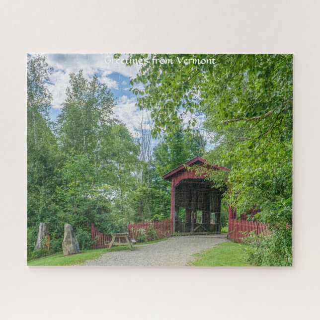 Pont couvert Vermont. Puzzle (Horizontal)