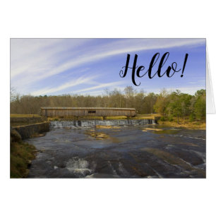 Pont couvert Watson Mill St Park Hello Note Card
