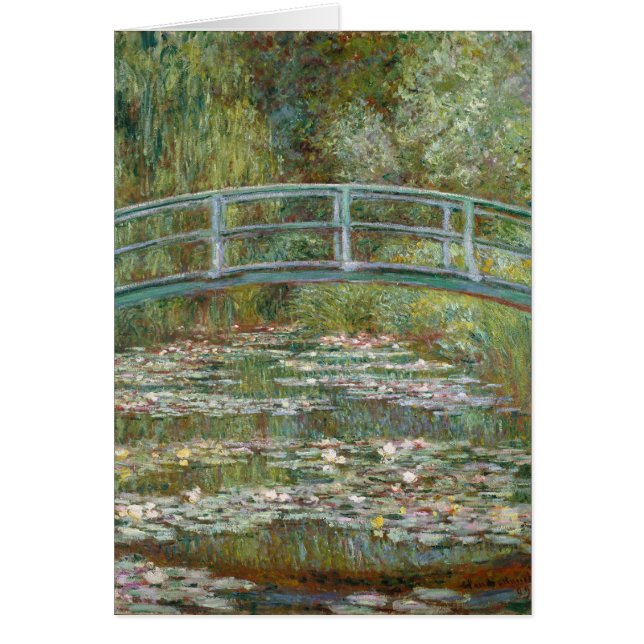 Pont d'art de Monet au-dessus d'un étang des (Devant)