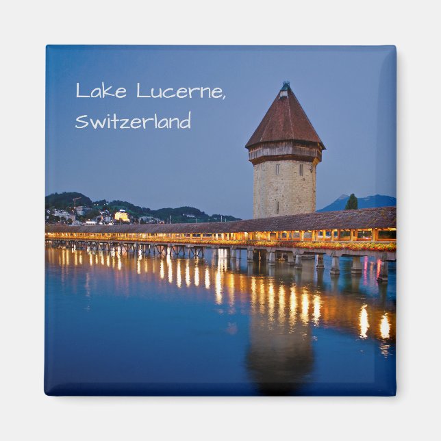Pont de la Chapelle, Lac Lucerne, Suisse Magnet (Devant)