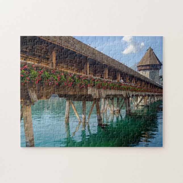 Pont de la chapelle Lucerne Puzzle (Horizontal)