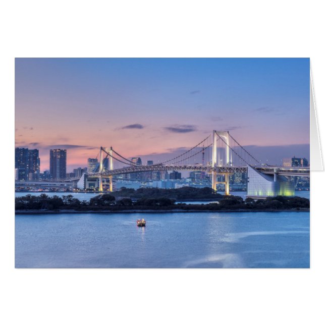 Pont de l'arc-en-ciel au crépuscule (Devant horizontal)
