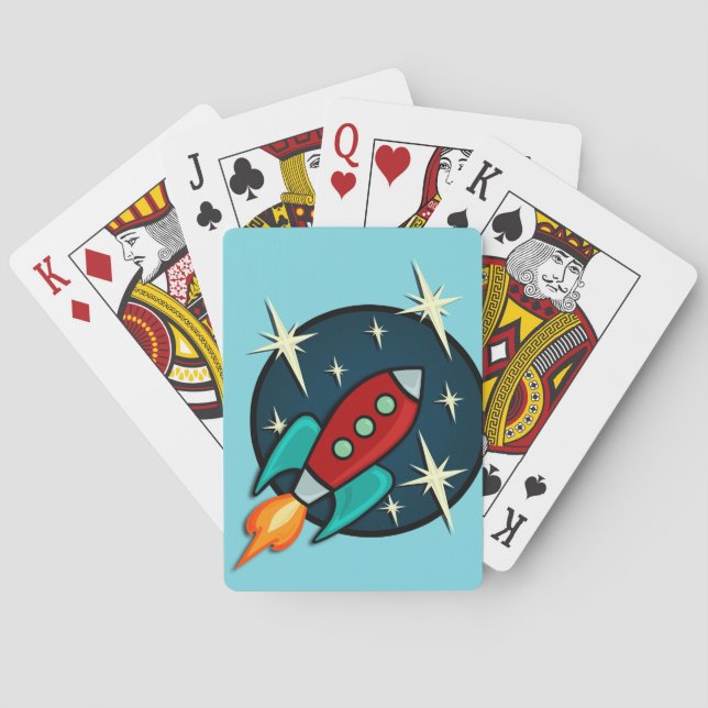 PONT DE NAVIRE DE ROCKET RETRO DE CARTES DE JEU (dos)