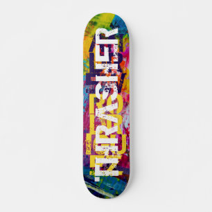 Pont de skateboard coloré Cool de nom personnalis