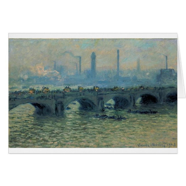 Pont de Waterloo, temps gris par Claude Monet (Devant horizontal)