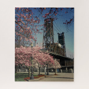 Pont du centre-ville Portland   Puzzle Cherry Blos
