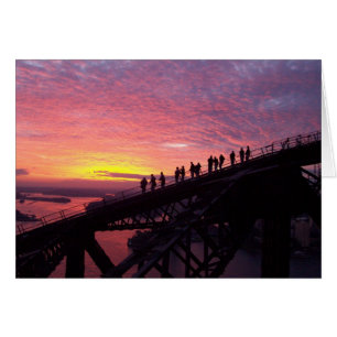 Pont du port de Sydney au coucher du soleil