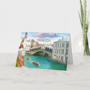 Pont du Rialto à Venise Venezia, Italie Carte