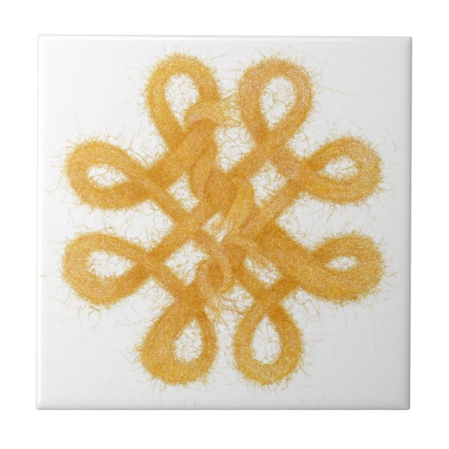 PONT EN CELTIQUE D'OR 4,25" Carreaux en céramique  (Devant)