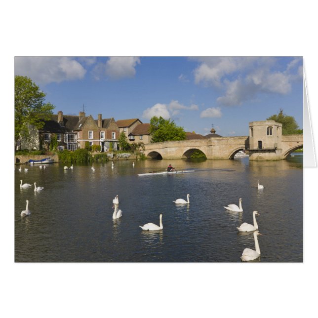 Pont en pierre voûté et rivière Ouse, St Ives, (Devant horizontal)