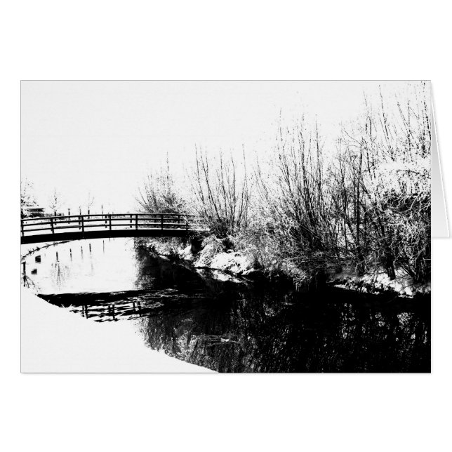 Pont et cours d'eau Scène d'hiver gcna (Devant horizontal)
