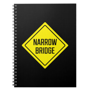 Pont étroit Signal d'avertissement Carnet Spir