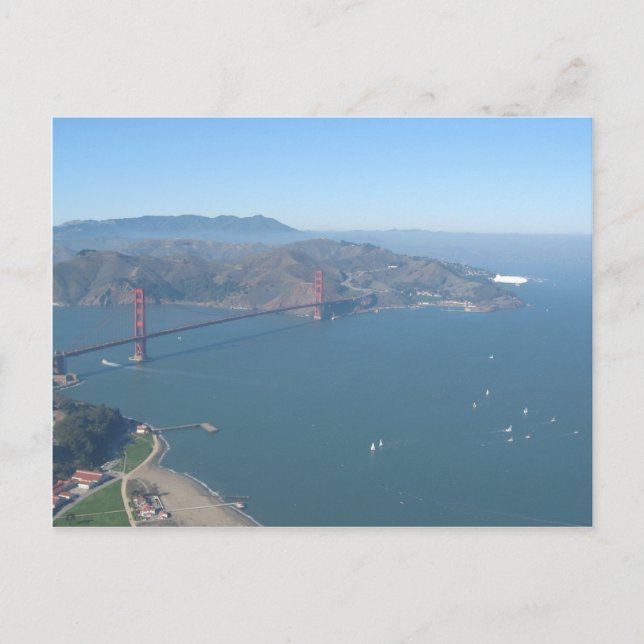 Pont Golden Gate avec carte postale Zeppelin (Devant)