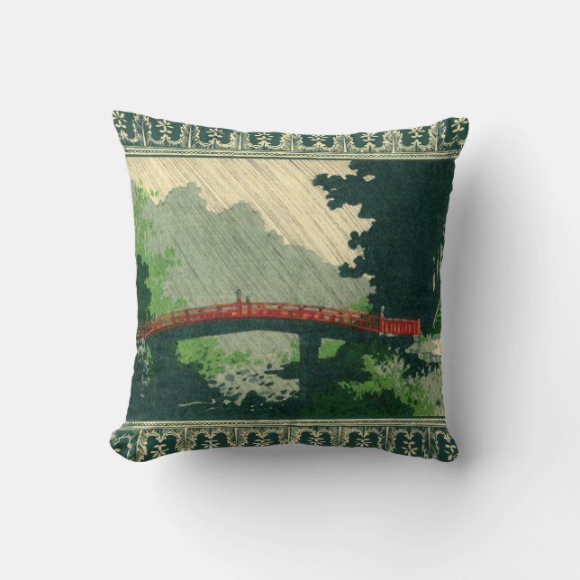 Pont japonais dans le coussin de pluie (Recto)