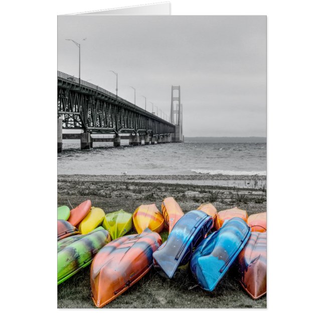 Pont Mackinac et Canots Select Color Card (Devant)