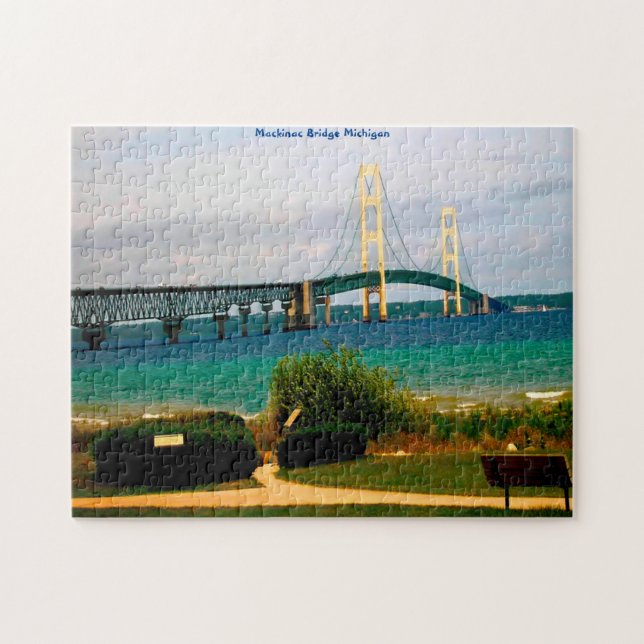 Pont Mackinac Michigan. Puzzle (Horizontal)