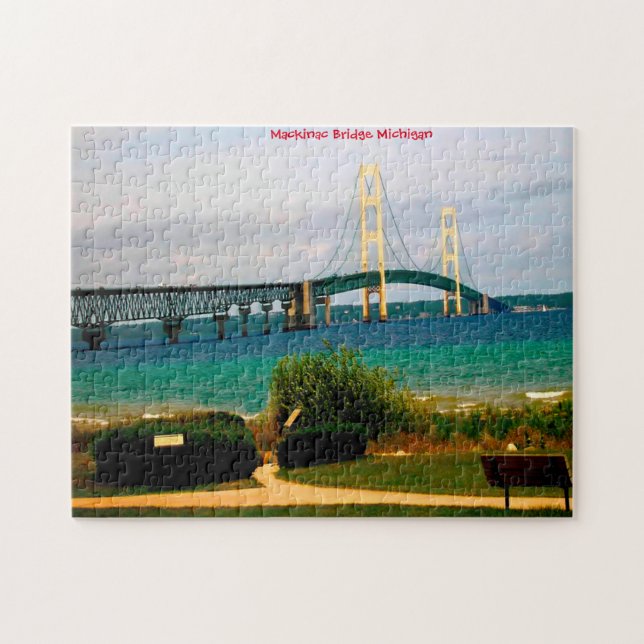 Pont Mackinac Michigan. Puzzle (Horizontal)