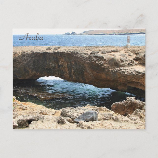 Pont Naturel Aruba, Photographie, Carte Postale (Devant)
