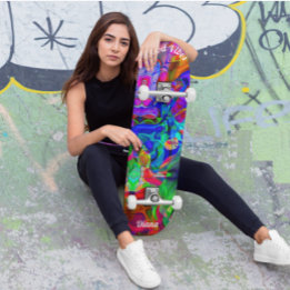 Pont psychédélique pour skateboard