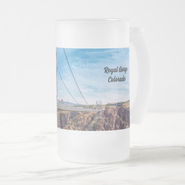 Pont Royal Gorge Vue latérale Mug de bière givrée (Devant droit)
