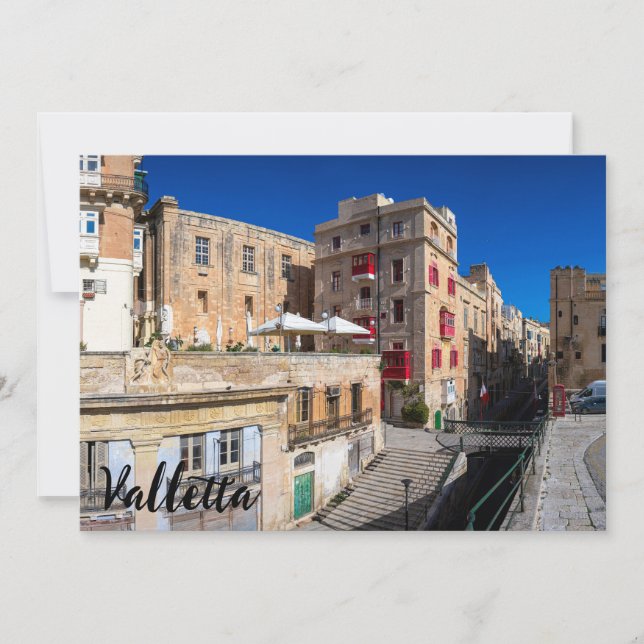 Pont, rue étroite avec escaliers à La Valette (Devant)