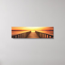 Pont Sur Mer Calme Toile Panoramique Art