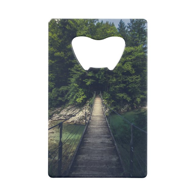 Pont suspendu simple rivière Idrijca, Slovénie (Devant)