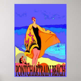 Pontchartrain Beach Poster vintage 3