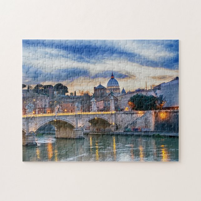 Ponts célèbres sur le Tibre Rome. Puzzle (Horizontal)