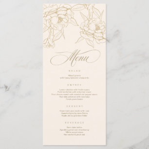 Pony à fleurs d'or, Mariage d'ivoire Carte Menu