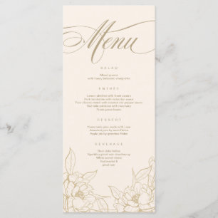 Pony à fleurs d'or, Mariage d'ivoire Carte Menu