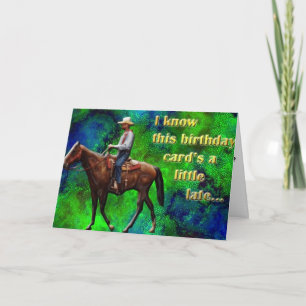 Pony Express tardif carte d'anniversaire