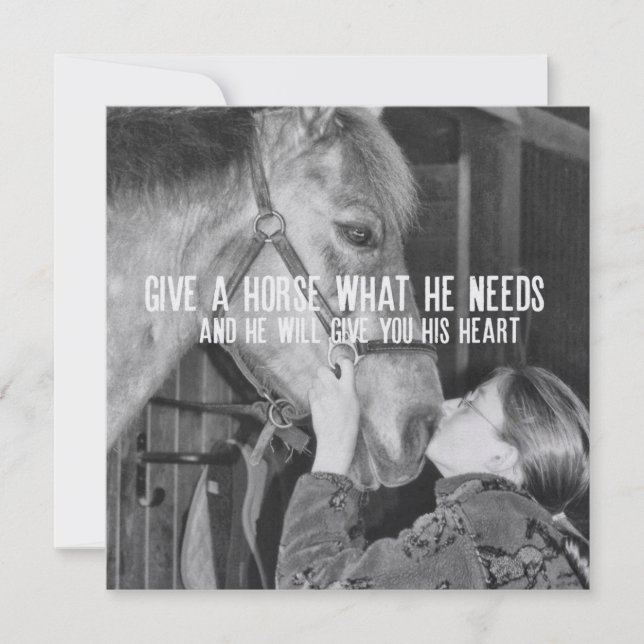 PONY LOVE carte 5,25 x 5,25 (Devant)