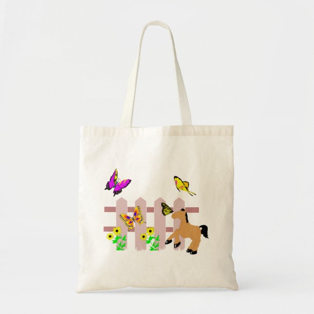 Pony, Papillons et Sac fourre-tout de tournesols (Devant)