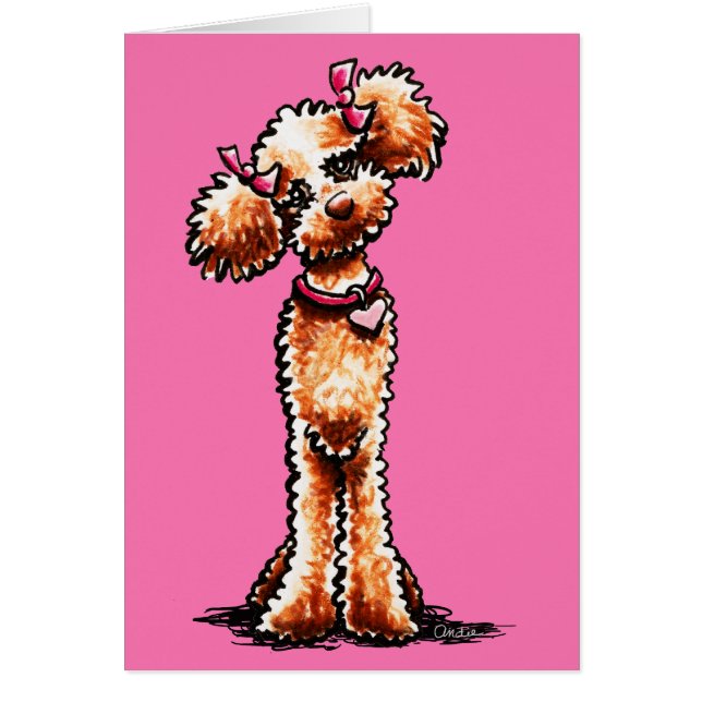Poodle d'abricot de fille Hors-laisse Art™ (Devant)