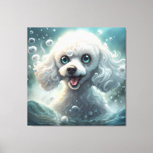 Poodle d'Imaginaire - Toile de qualité supérieure