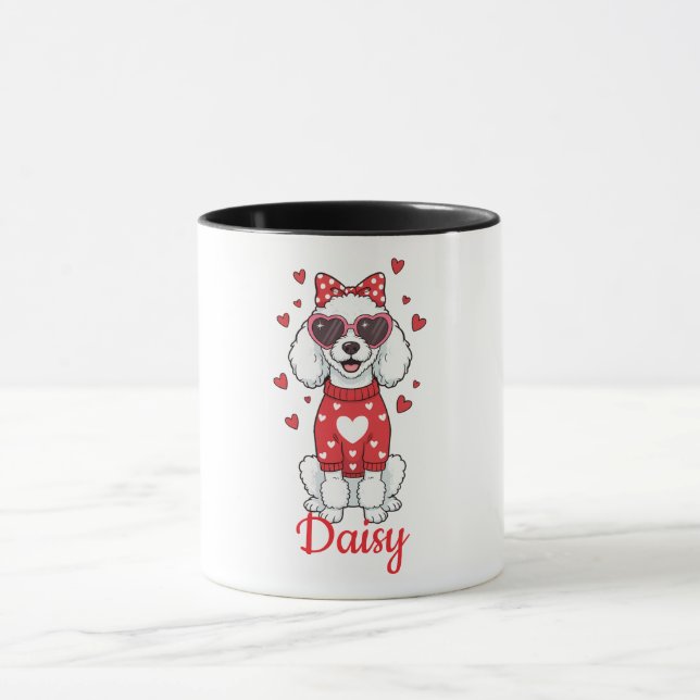 Poodle dog coffee mug Valentine's Day 2026 (Centre)