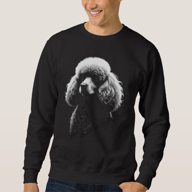 Poodle Dog Head Dark Art Black Sweatshirt (Devant)