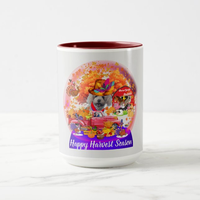 Poodle Happest Harvest Season Coffee Mug (Centre)