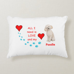 Poodle jouet blanc Coussin de Poodle photoréalis