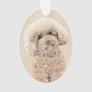 Poodle (Jouet, Miniature) Peinture originale de Ch