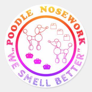 Poodle Nosework - Nous Sentons Mieux Sticker
