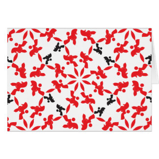 Poodle Pattern red