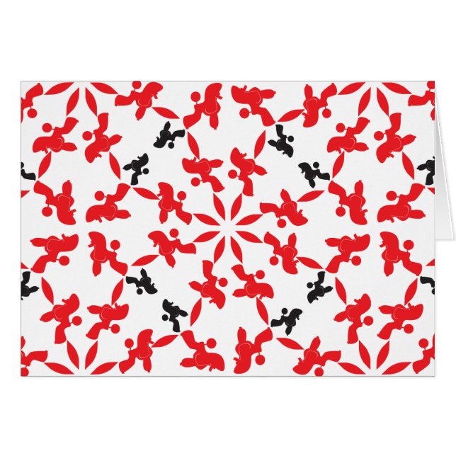 Poodle Pattern red (Devant horizontal)