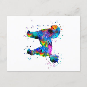 Poodle personnalisé   carte d'anniversaire de chie