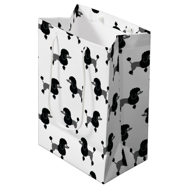 Poodle - Sac cadeau moyen (Devant Angle)