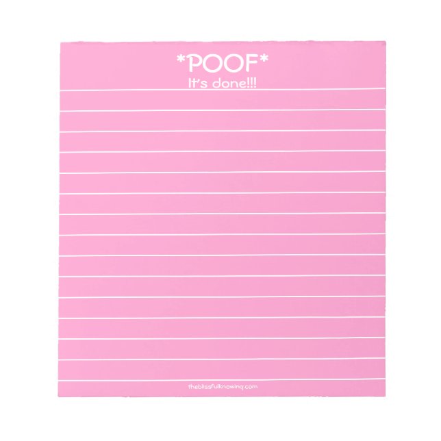 *POOF* C'est fini ! ! ! Bloc-note (Devant)