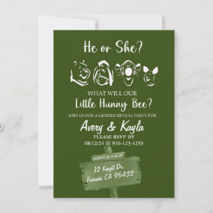 POOH & AMIS GENDER REVEAL INVITATION