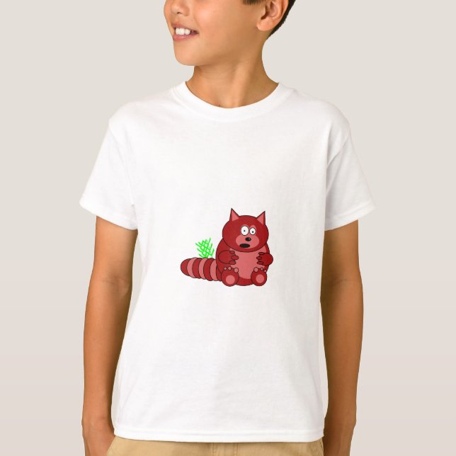 Pook le T-shirt de Childs de panda rouge (Devant)
