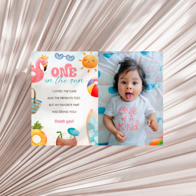 Pool Party 1er anniversaire fête photo Carte de re (Créateur téléchargé)